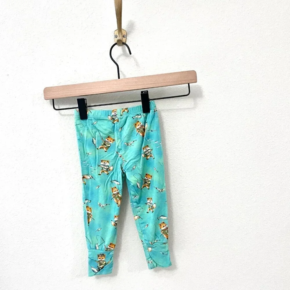 Posh Peanut Fox Fishing Arlo Pajama Pants Size 12-18 M